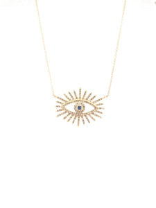 Evil Eye Neclace in Gold and Diamonds